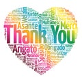 Thank You Love Heart Word Cloud Royalty Free Stock Photo