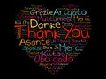 Thank You Love Heart Word Cloud Royalty Free Stock Photo