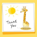 Thank you love and help animals card Royalty Free Stock Photo