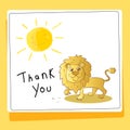 Thank you love and help animals card Royalty Free Stock Photo