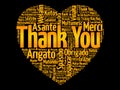 Thank You in many languages Royalty Free Stock Photo