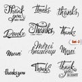 Thank you, merci beaucoup, danke- typographic