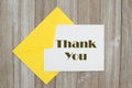 Thank You message on wood Royalty Free Stock Photo