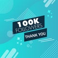 Thank you message for 100K followers.
