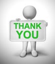 Thank you message means much obliged and with gratitude - 3d illustration Royalty Free Stock Photo