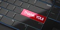 Thank you - modern computer keyboard Royalty Free Stock Photo
