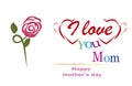 Thank you Mom, happy mothers day Royalty Free Stock Photo