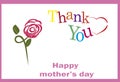 Thank you Mom, happy mothers day Royalty Free Stock Photo