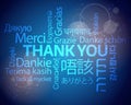 Thank you multilingual background Royalty Free Stock Photo