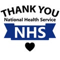 Thank You NHS! handwritten lettering on a white background. Protection campaign or measure from coronavirus, COVID-19. Quote text,