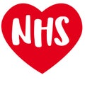 Thank You NHS! handwritten lettering on a white background. Protection campaign or measure from coronavirus, COVID-19. Quote text,