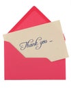 Thank you note Royalty Free Stock Photo