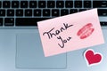 THANK YOU NOTE Royalty Free Stock Photo