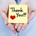 THANK YOU NOTE Royalty Free Stock Photo