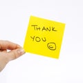 THANK YOU NOTE Royalty Free Stock Photo