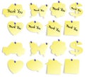 Thank you notes set Royalty Free Stock Photo