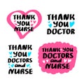 Thank you nurse lettering