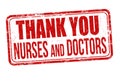 Thank you nurses and doctors stamp