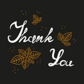 The Thank You postcard, thnaksgiving day postcard, lettering messege