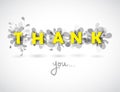 Thank you quotation with gray abstract backgrounds Royalty Free Stock Photo