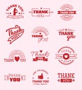 Thank you quote slogan citate text message feeling emotions lettering badge thanksfull quote phrases message flayer