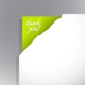 Thank you sign in the corner. Royalty Free Stock Photo