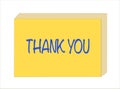 Thank you sign written in a post-it