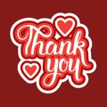 Thank You Sticker Social Media Network Message Badges Design