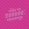 Thank you 200000 Subscribers celebration, Greeting card for 200k social Subscribers