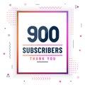 Thank you 900 subscribers celebration modern colorful design