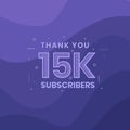 Thank you 15000 subscribers 15k subscribers celebration Royalty Free Stock Photo