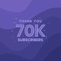 Thank you 70000 subscribers 70k subscribers celebration Royalty Free Stock Photo