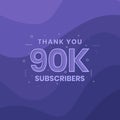 Thank you 90000 subscribers 90k subscribers celebration Royalty Free Stock Photo