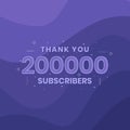 Thank you 200000 subscribers 200k subscribers celebration Royalty Free Stock Photo