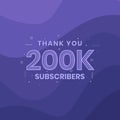 Thank you 200000 subscribers 200k subscribers celebration Royalty Free Stock Photo