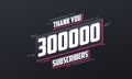 Thank you 300000 subscribers 300k subscribers celebration Royalty Free Stock Photo