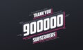 Thank you 900000 subscribers 900k subscribers celebration Royalty Free Stock Photo