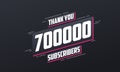 Thank you 700000 subscribers, 700k subscribers celebration Royalty Free Stock Photo