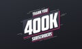 Thank you 400000 subscribers 400k subscribers celebration Royalty Free Stock Photo
