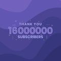 Thank you 16000000 subscribers 16m subscribers celebration Royalty Free Stock Photo