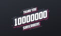 Thank you 10000000 subscribers 10m subscribers celebration Royalty Free Stock Photo