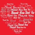 Thank you tagcloud - heart shape Royalty Free Stock Photo