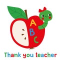 Thank you teacher, greeting card