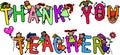 Thank You Teacher Kids Royalty Free Stock Photo