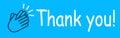 Thank you text with applause icon, clappaing hands Ã¢â¬â vector