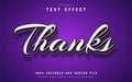 Thank you text effect editable