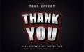 Thank you text effect editable Royalty Free Stock Photo