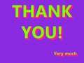 Thank you Very much UFO Green, Plastik Pink Colored Text on Proton Purple background Royalty Free Stock Photo