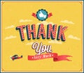 Thank you very much vintage emblem. Royalty Free Stock Photo