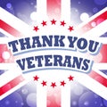 Thank you veterans greeting card for uk remembrance day